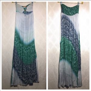 Indah Bandeau Maxi Tie Dye Dress